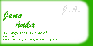 jeno anka business card